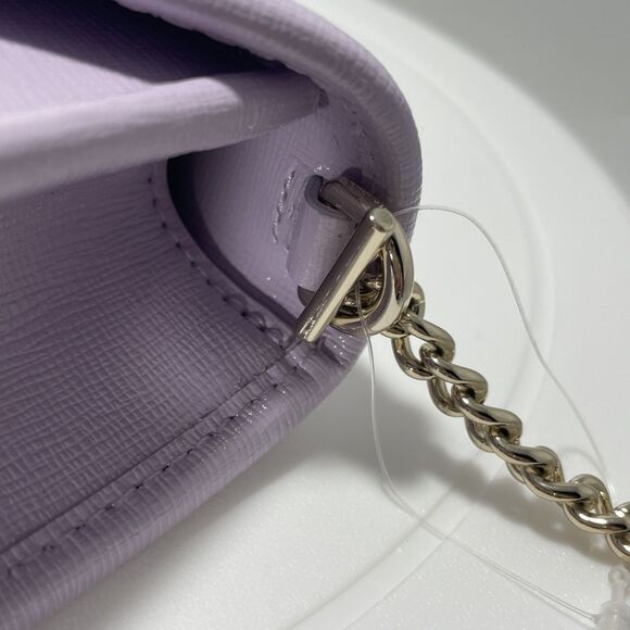 Kate Spade New York Morgan Bow Embellished Leather Envelope Crossbody Bag Purple - Picture 9 of 9